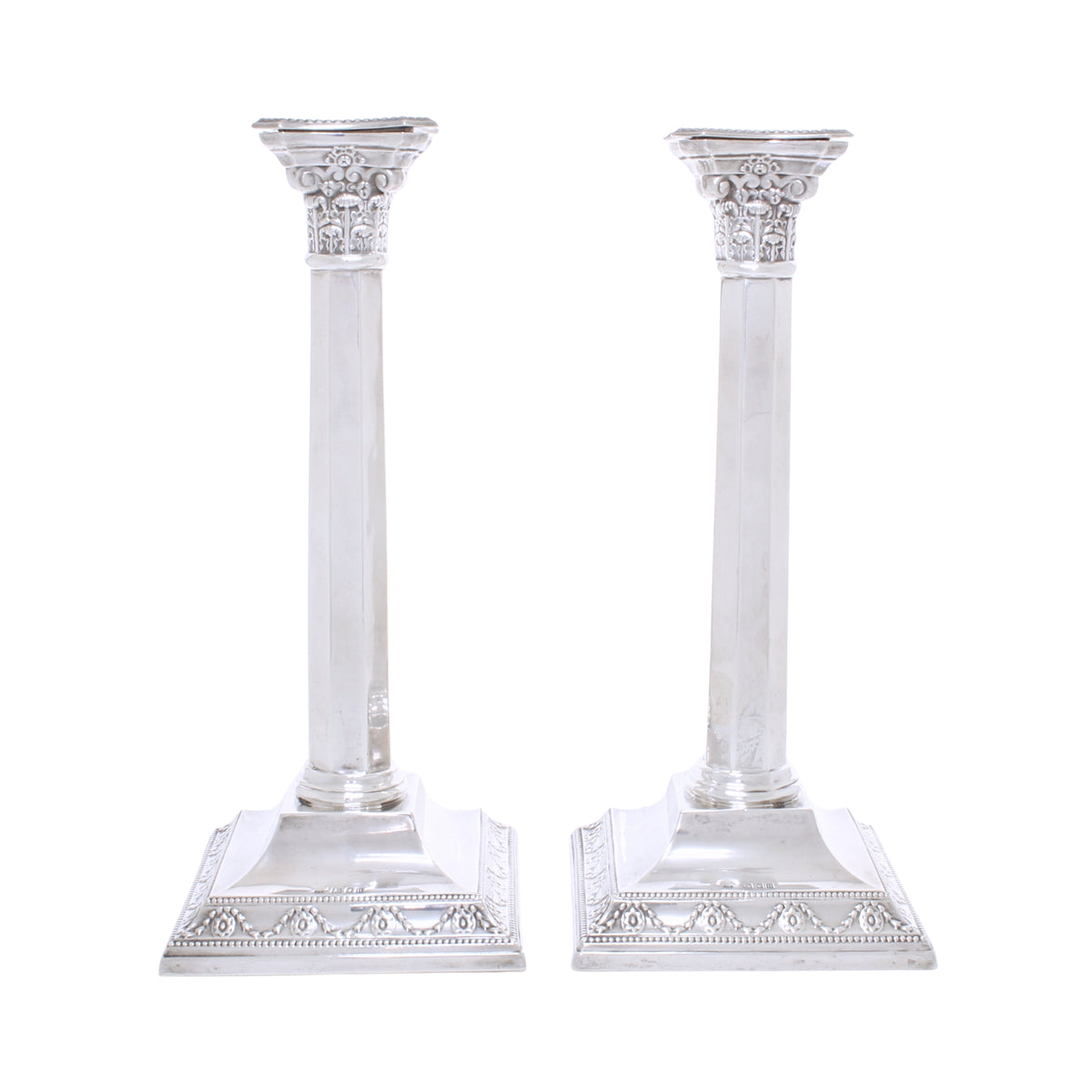 Massief Sterling zilveren tafelkandelaars