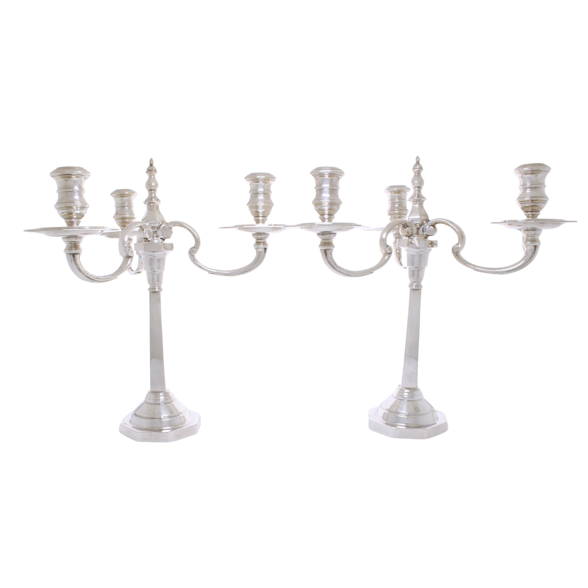 Massief zilveren kandelaber 3.1 kilo