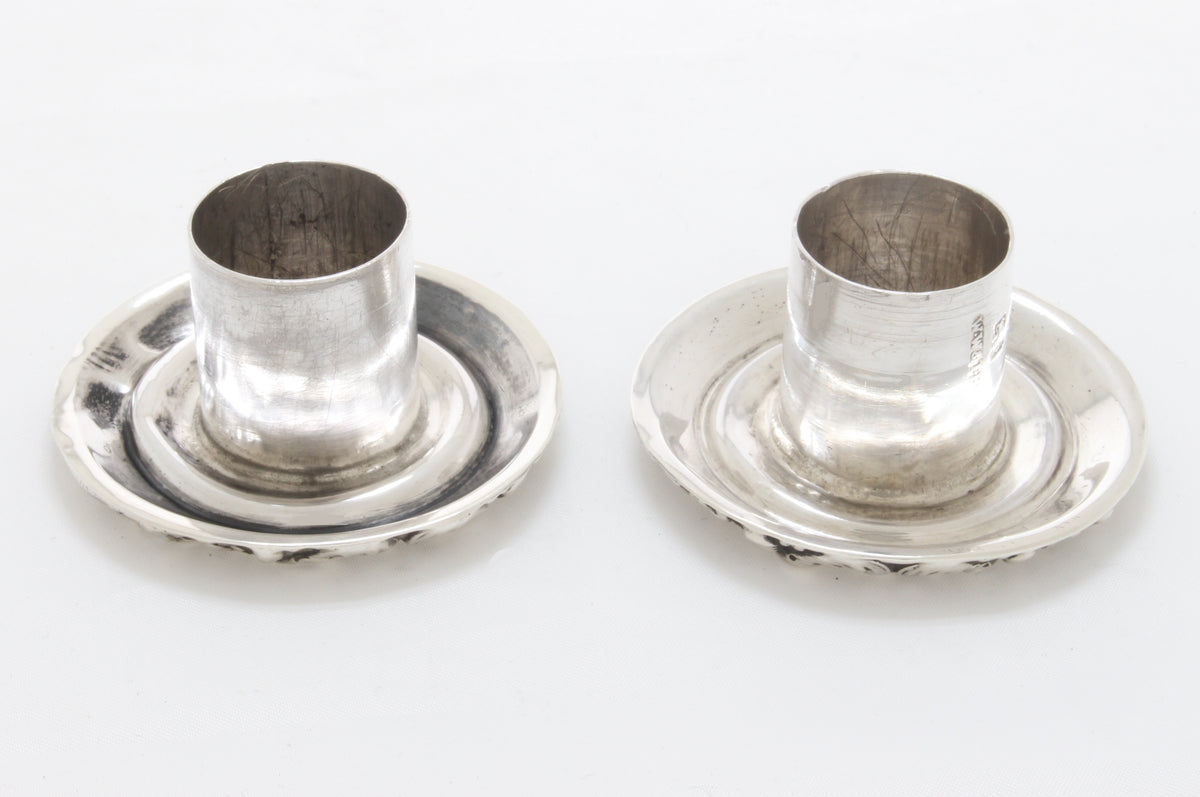 Georgische zilveren kaarsenhouders 1821