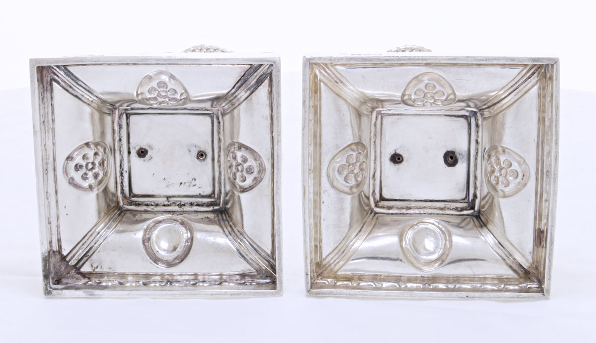 Zilveren kaars houders, massief sterling zilver