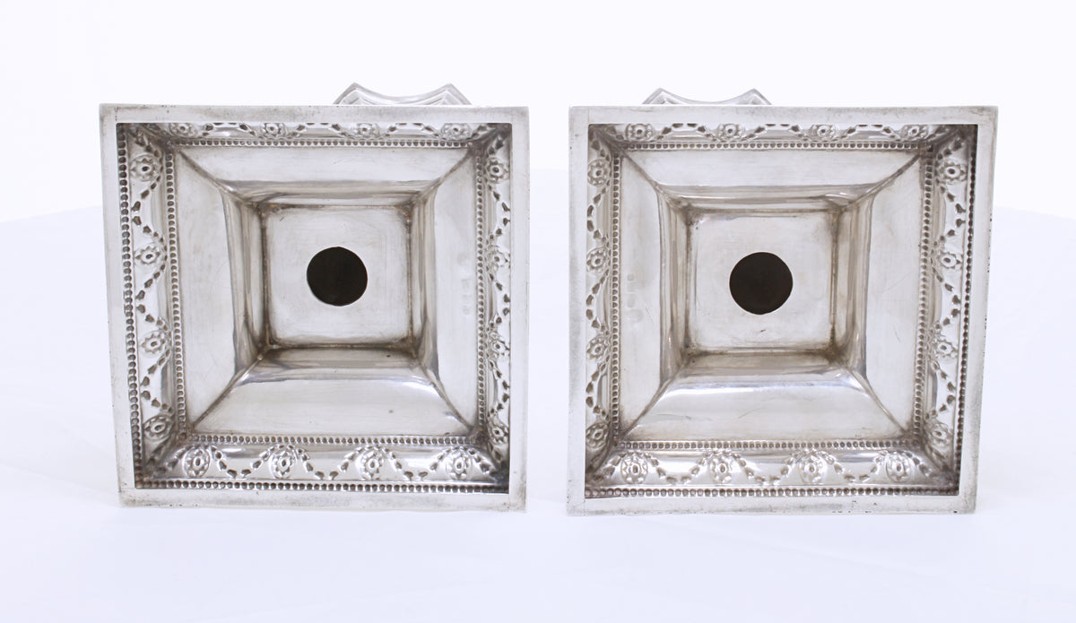 Massief Sterling zilveren tafelkandelaars