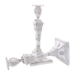 Antiek paar zilveren tafel­kandelaars