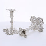 Massief Zilveren kandelaars George 2e