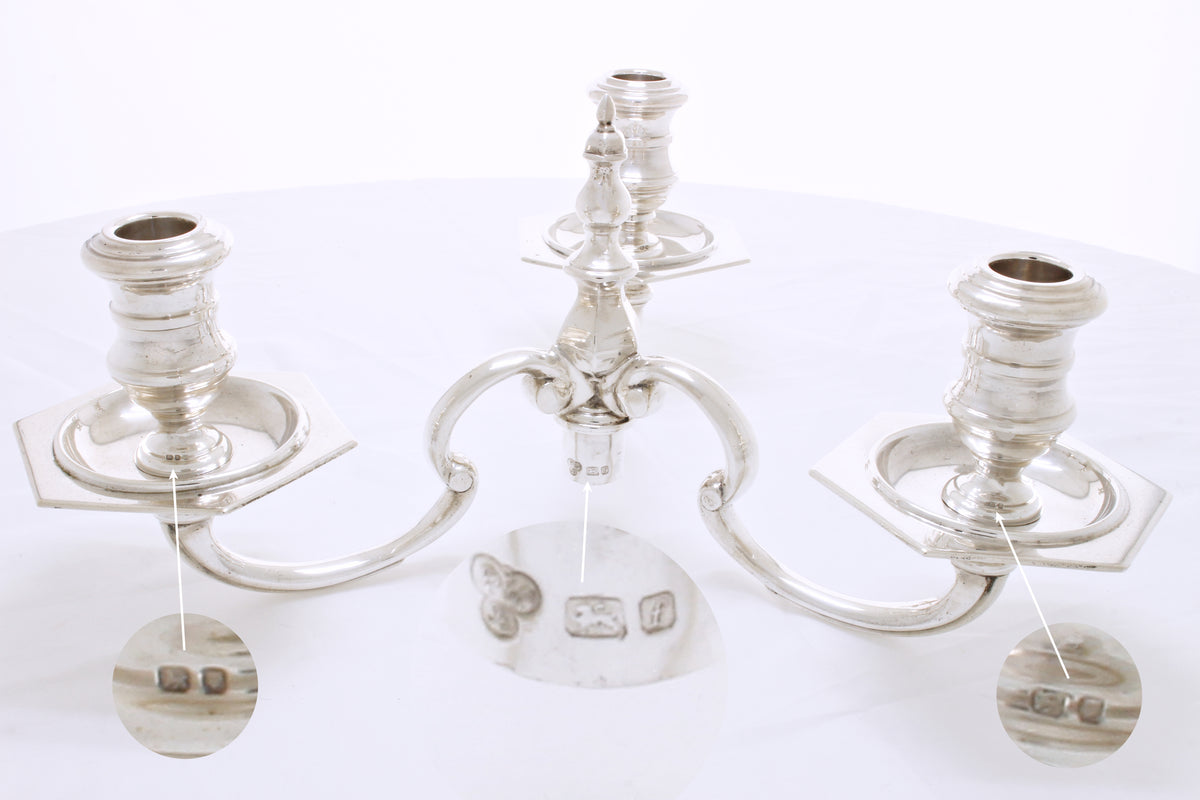 Massief zilveren kandelaber 3.1 kilo