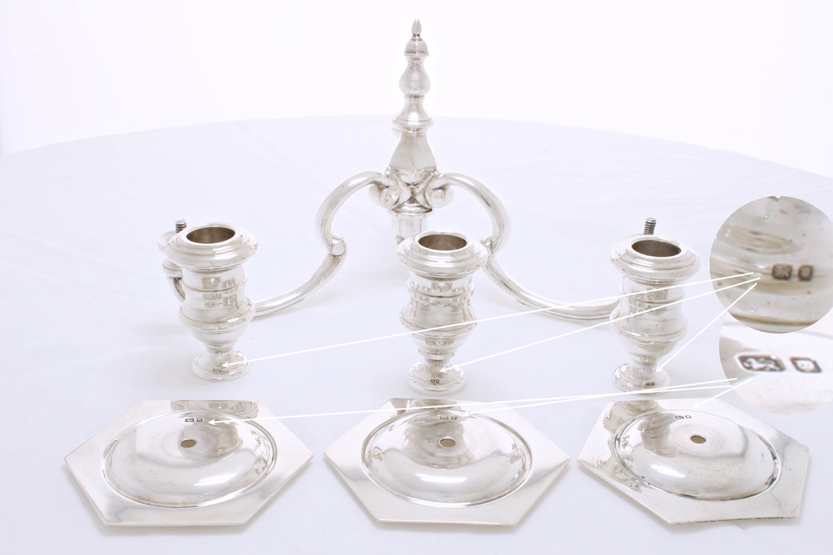 Massief zilveren kandelaber 3.1 kilo