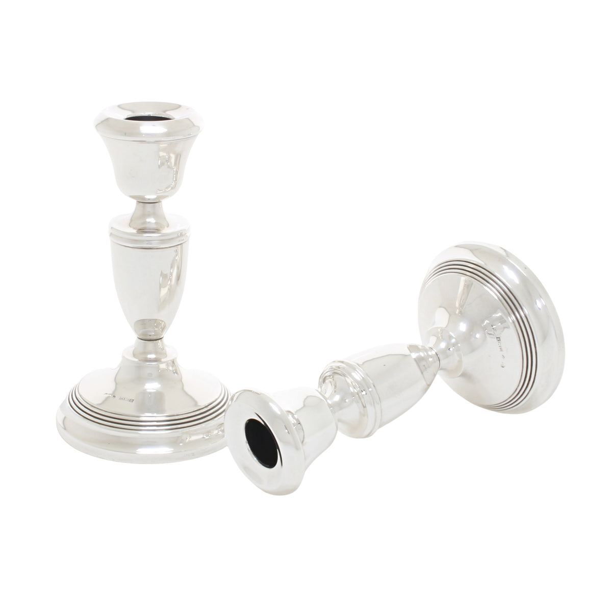 Engelse zilveren kaarshouders uit Birmingham