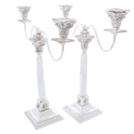 Massief zilveren Judaica kandelabers