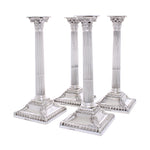 Antiek zilveren set kandelaars van vier 1770 - 1772