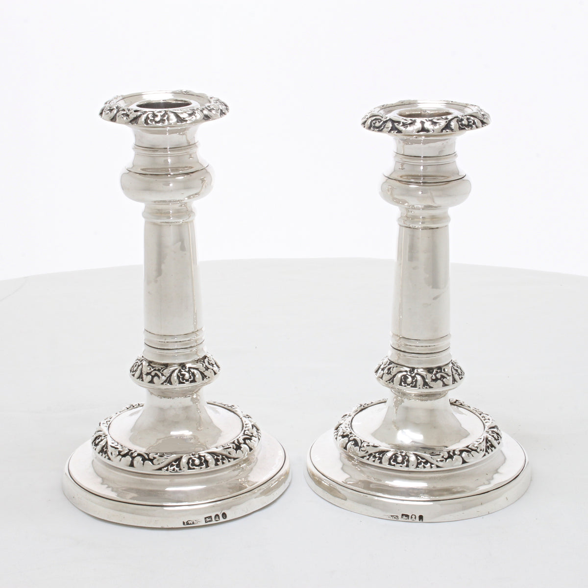 Georgische zilveren kaarsenhouders 1821