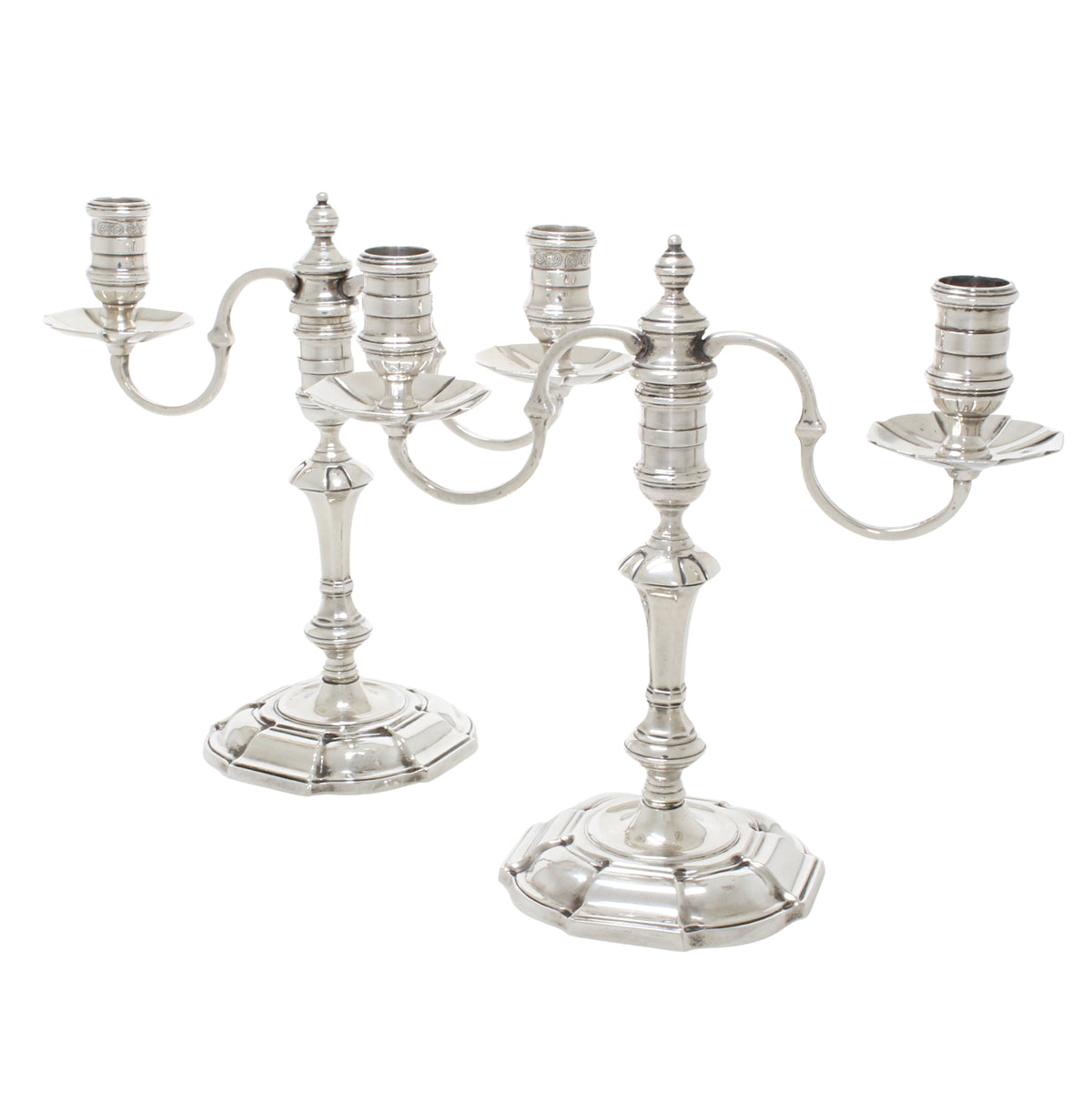 Engelse kandelaber Sterling 925 zilver kaars houders 1 kilo zilver