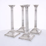 Antiek zilveren set kandelaars van vier 1770 - 1772