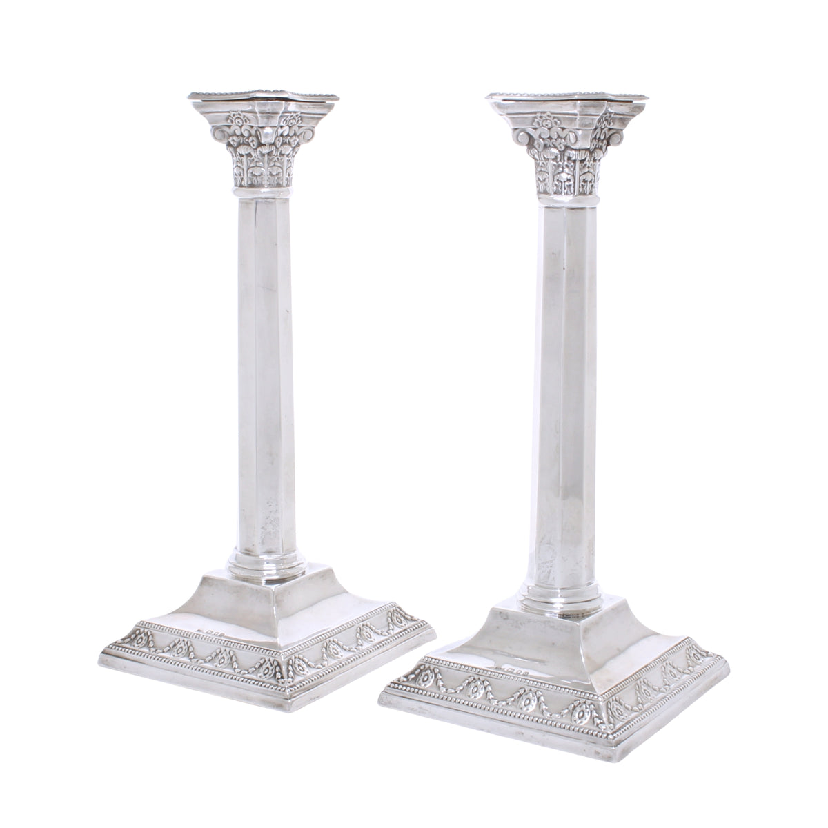 Massief Sterling zilveren tafelkandelaars