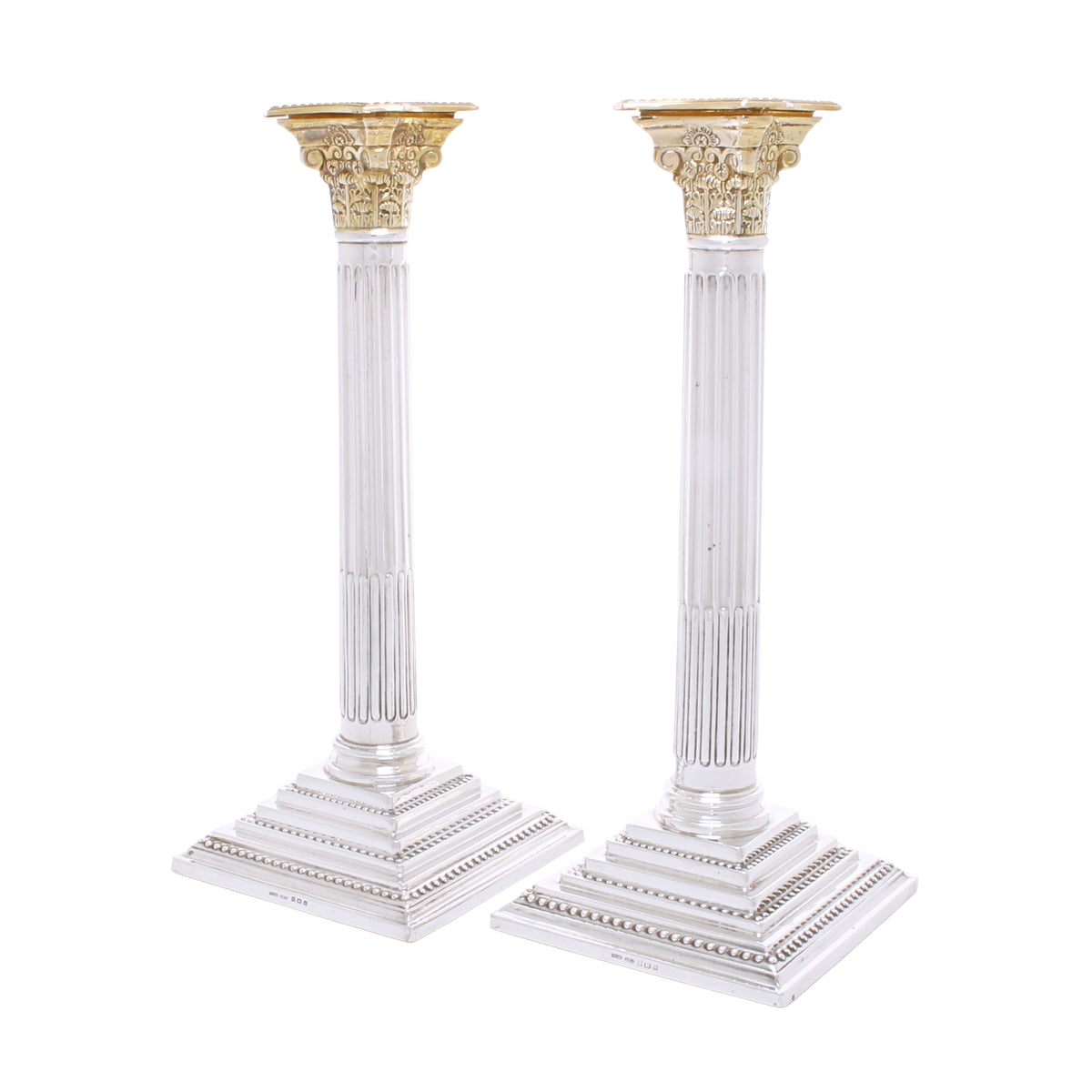 Modern Engels zilveren kandelaars