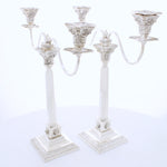 Massief zilveren Judaica kandelabers