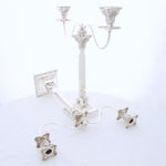 Massief zilveren Judaica kandelabers