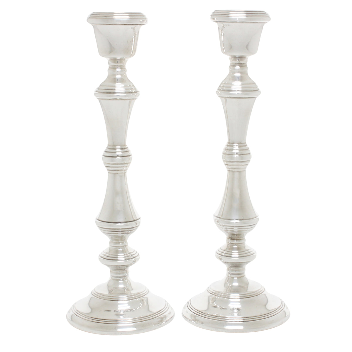 English 925 silver candle holders