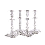 Antiek zilveren set kandelaars van vier 1833