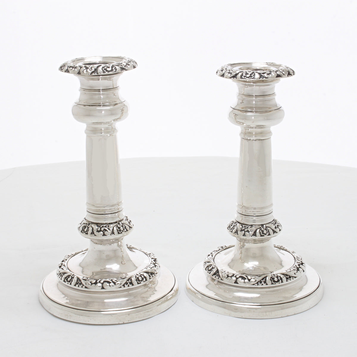 Georgische zilveren kaarsenhouders 1821