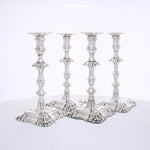 Antiek zilveren set kandelaars van vier 1833