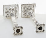 Set van 4 Antiek zilveren kandelaars 1772