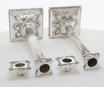 Set van 4 Antiek zilveren kandelaars 1772