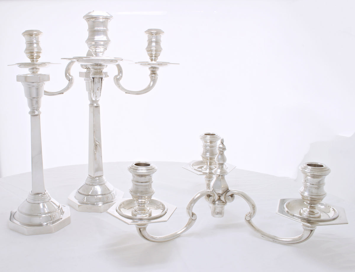Massief zilveren kandelaber 3.1 kilo