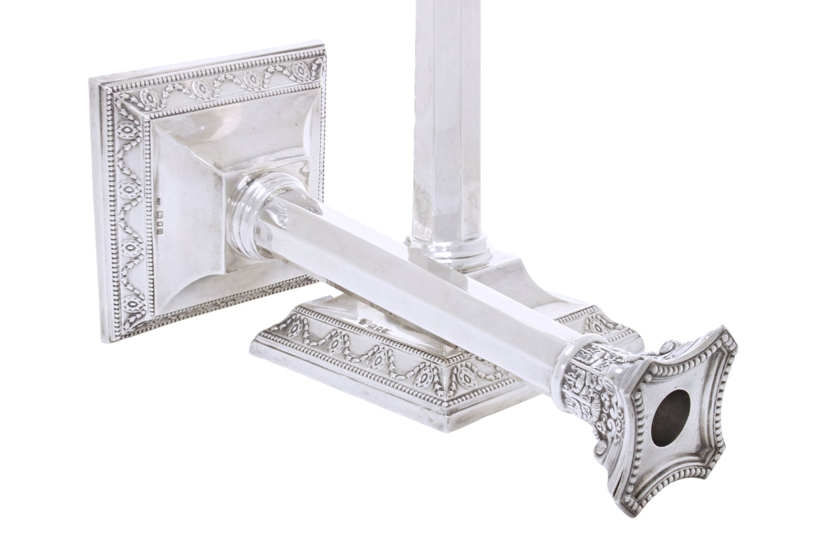 Massief Sterling zilveren tafelkandelaars