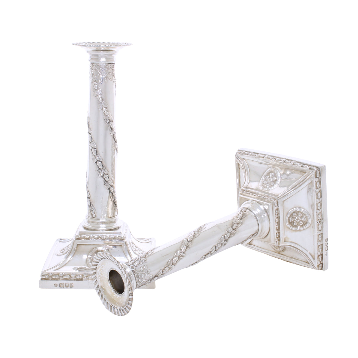 Zilveren kaars houders, massief sterling zilver