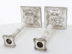 Set van 4 Antiek zilveren kandelaars 1772