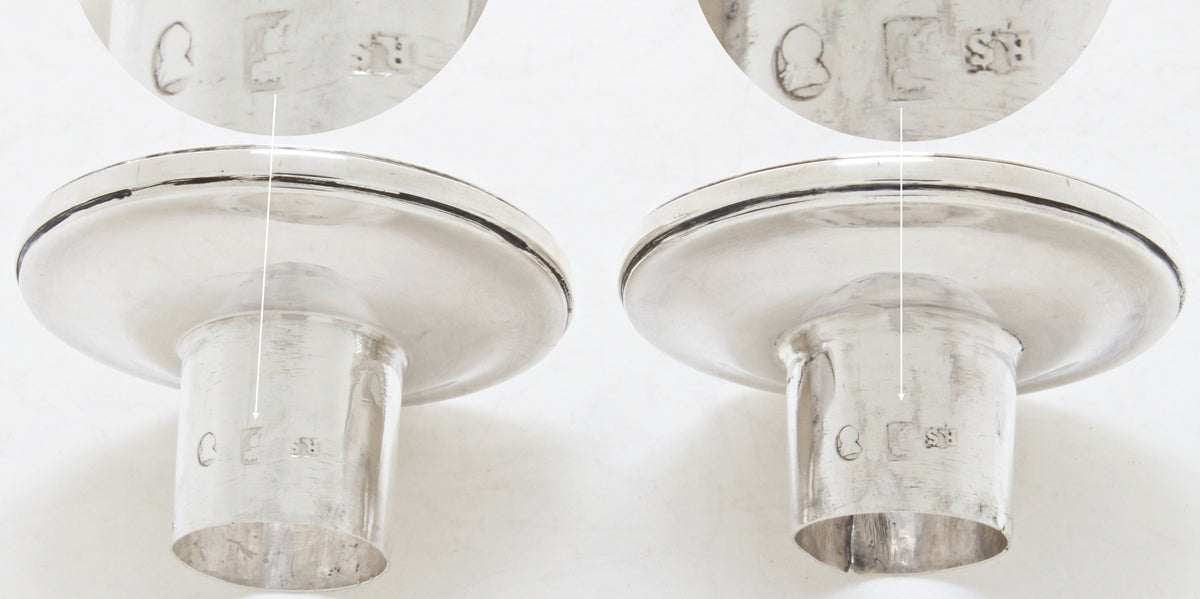 Georgische zilveren kaarshouders