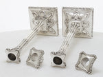 Set van 4 Antiek zilveren kandelaars 1772