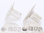 Zilveren kaars houders, massief sterling zilver