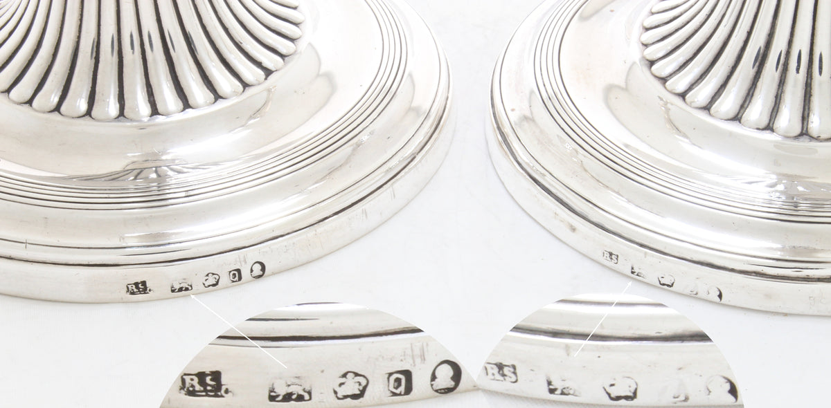 Georgische zilveren kaarshouders