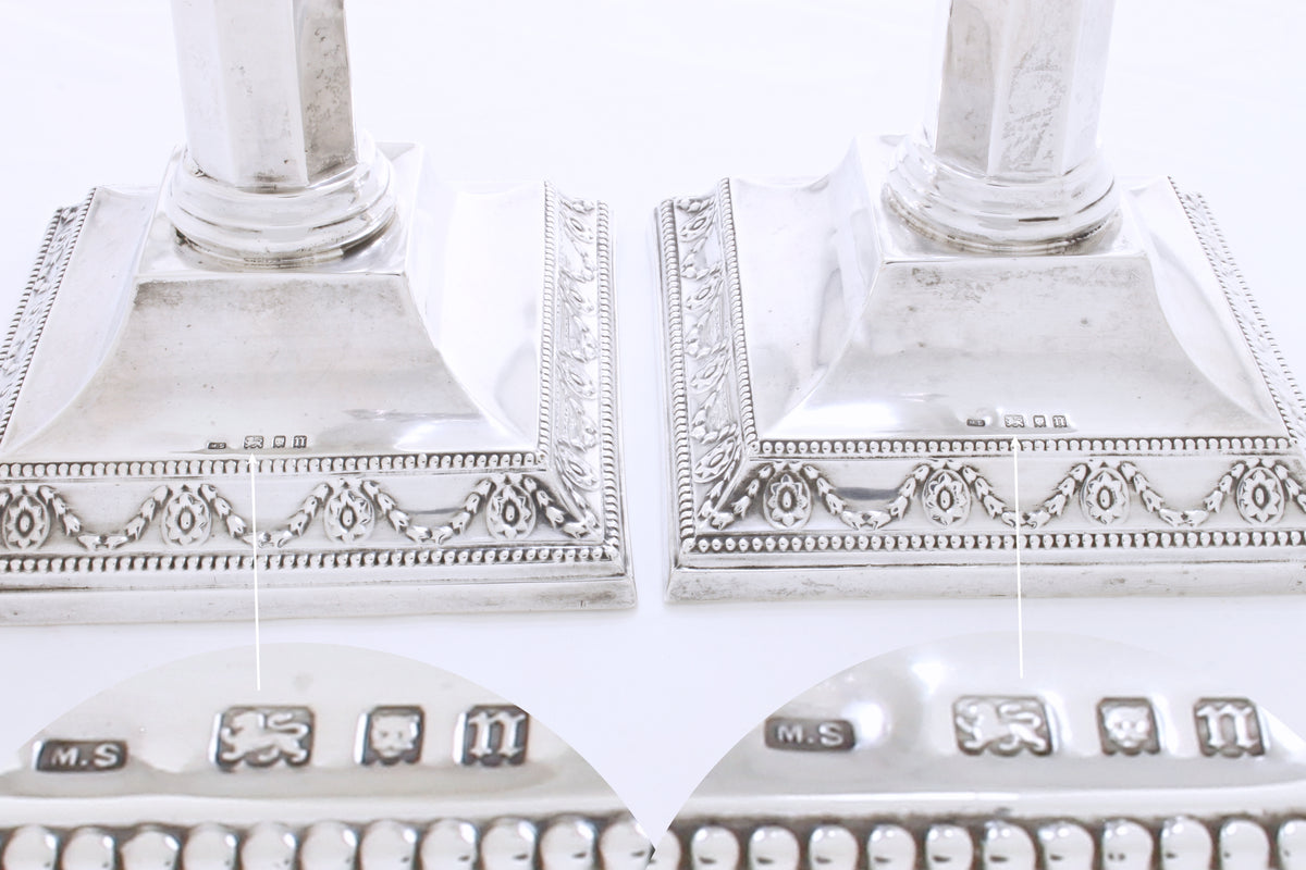 Massief Sterling zilveren tafelkandelaars