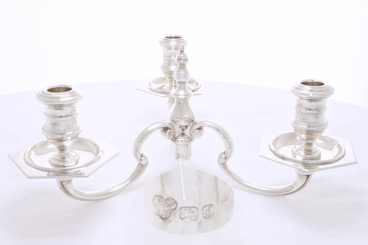 Massief zilveren kandelaber 3.1 kilo