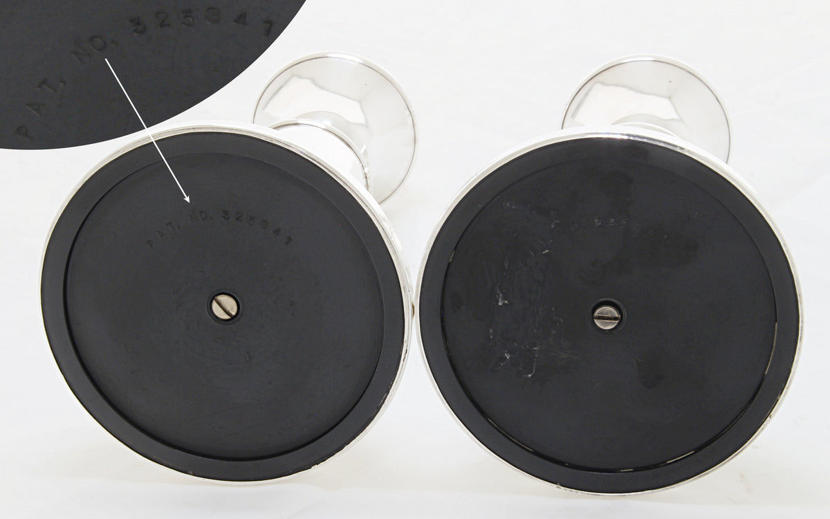 Engelse zilveren kaarshouders uit Birmingham