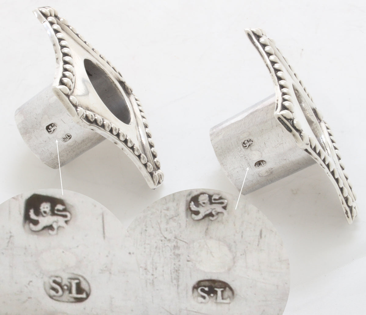 Antiek zilveren kandelaars 1772