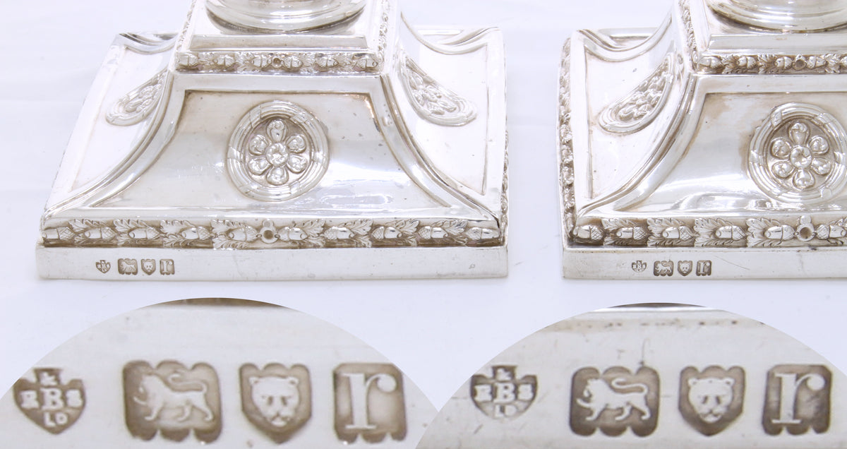 Zilveren kaars houders, massief sterling zilver