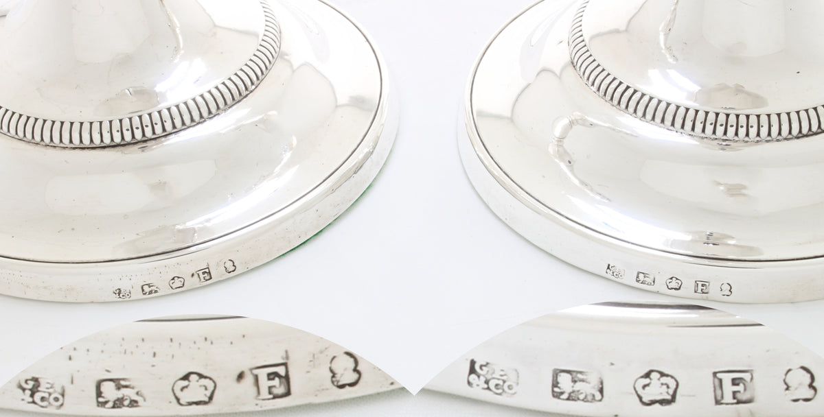 Grote Antieke Georgische Sterling Zilveren kandelaars 1803