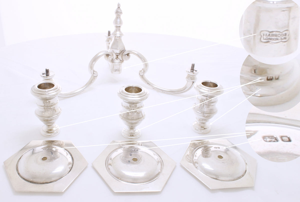 Massief zilveren kandelaber 3.1 kilo