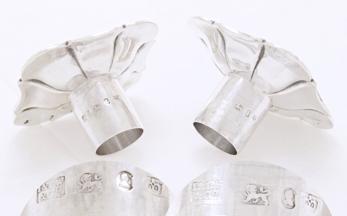 Antiek zilveren set kandelaars van vier 1833