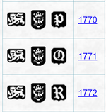 Antiek zilveren set kandelaars van vier 1770 - 1772