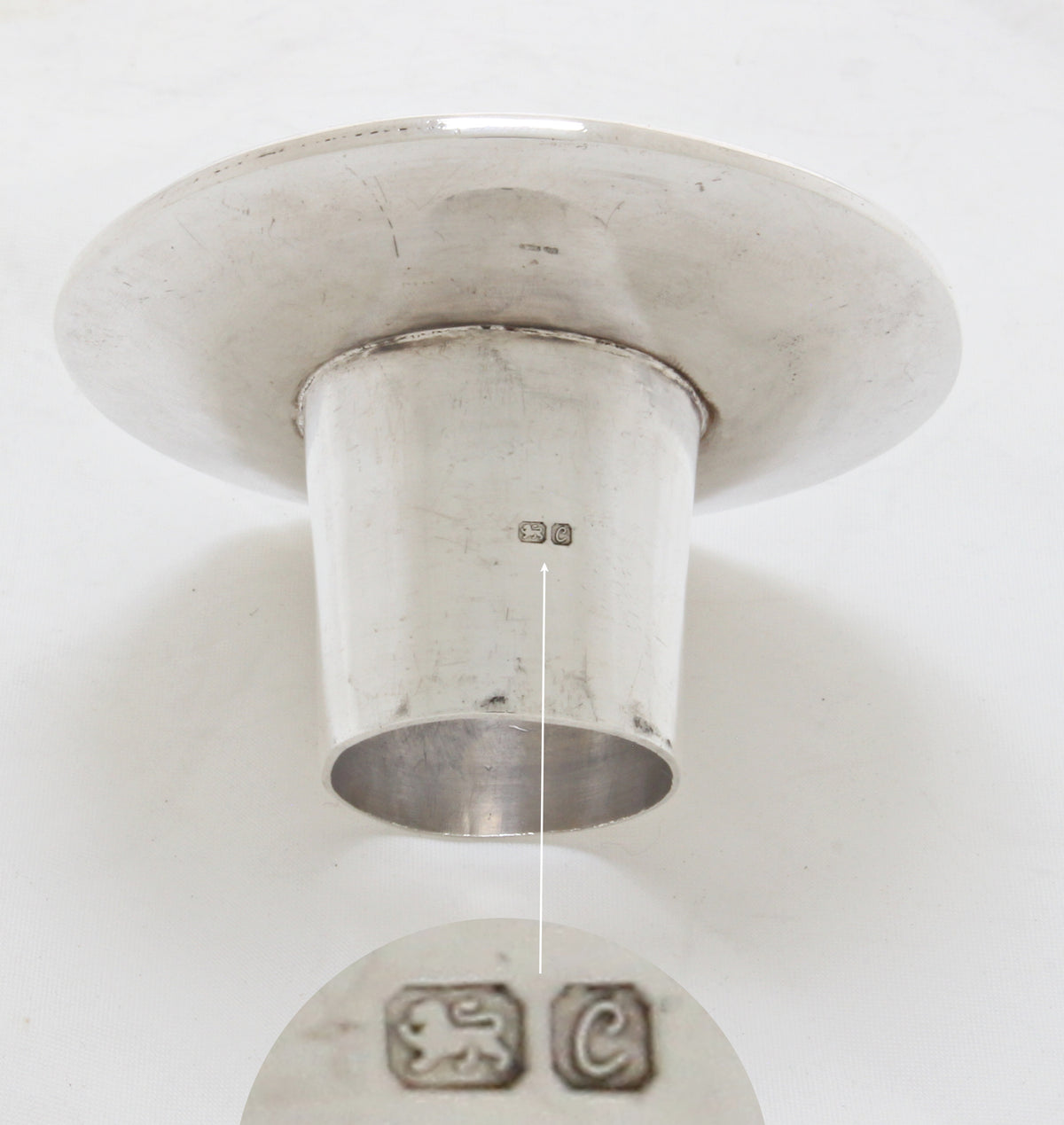 Druppelvanger van zilver met keurmerken