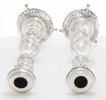 Engels zilveren kandelaars voorkant