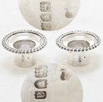 Engels zilveren kaarsvet bobeches met keurmerken