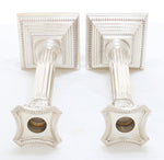 Engels zilveren kandelaars liggend vooraanzicht