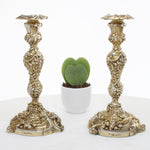 Georgian large antique silver candlesticks