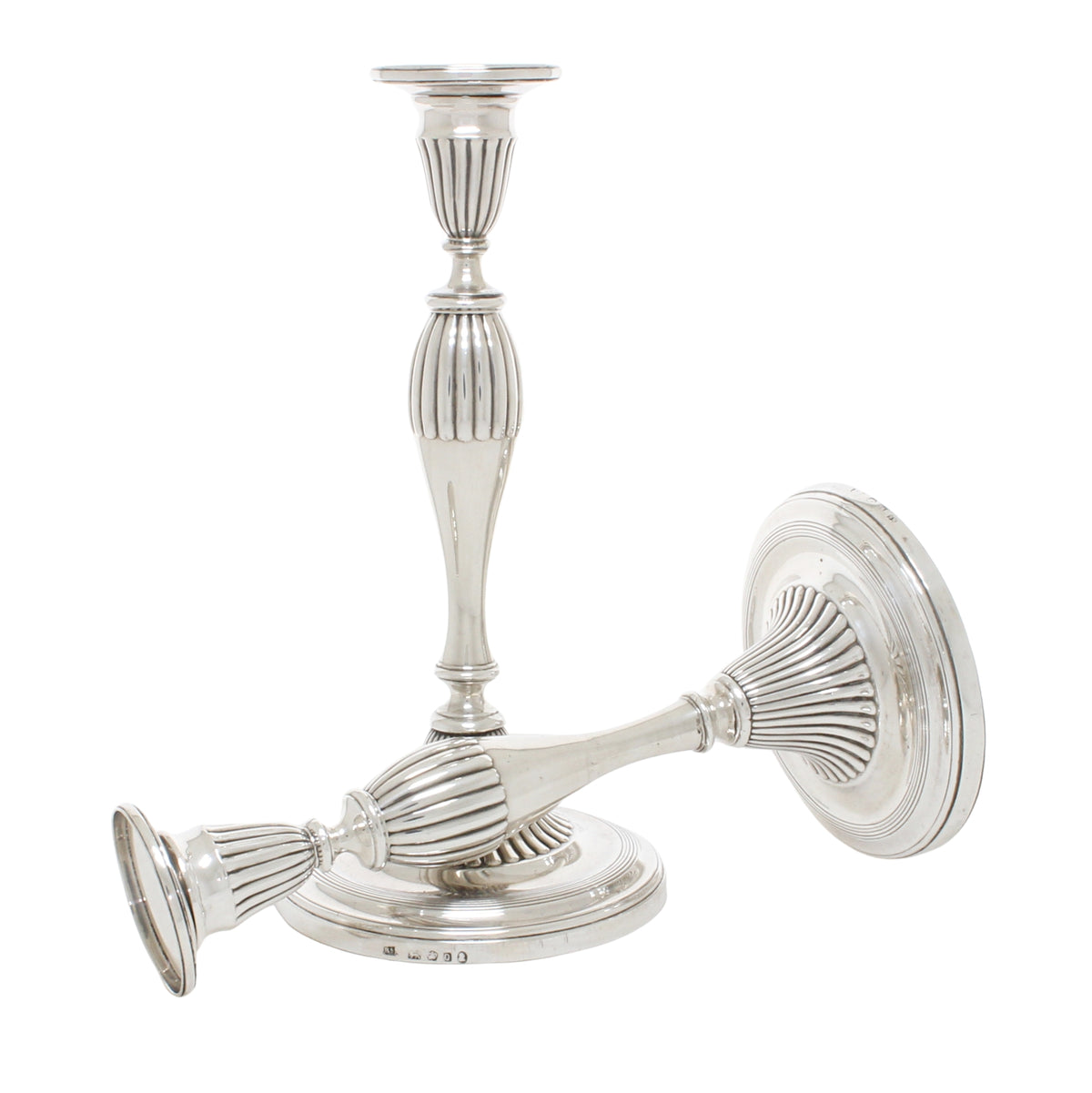 Georgische zilveren kaarshouders