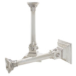 Grote zilveren kandelaars met leeuw decoratie