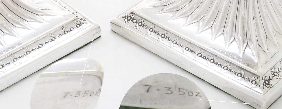 Hoeveelheid gebruikt zilver voor de zilveren kandelaars